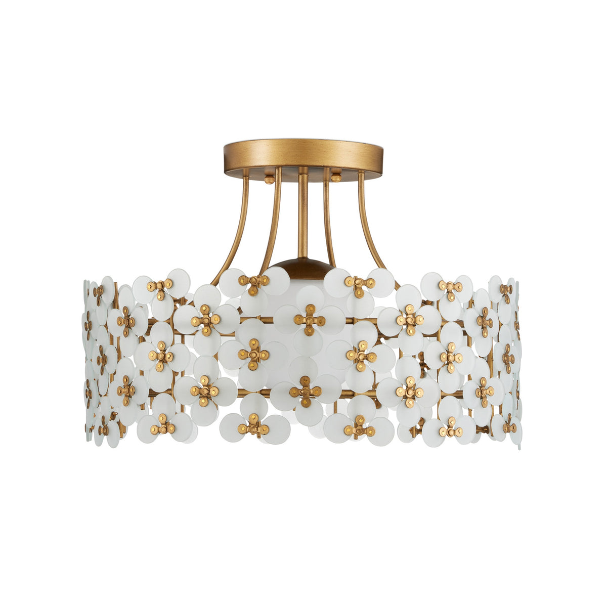 Colliflower Fixture Spring Flower Semi-Flush Mount