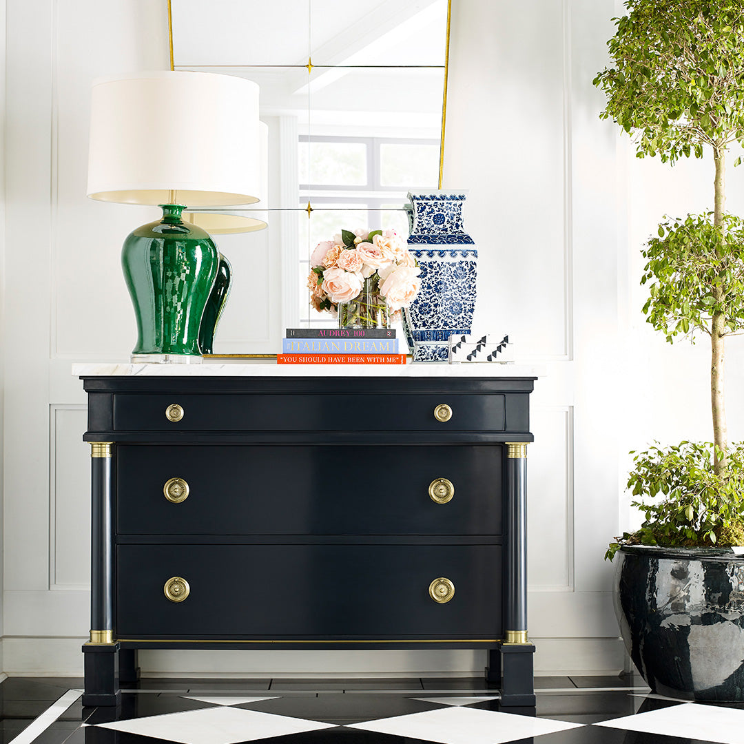 Hartman Marble-Top Dresser - Cobalt - Lillian August Hartman Marble-Top Dresser - Cobalt - Lillian August