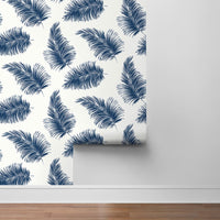 Tossed Palm White and Navy