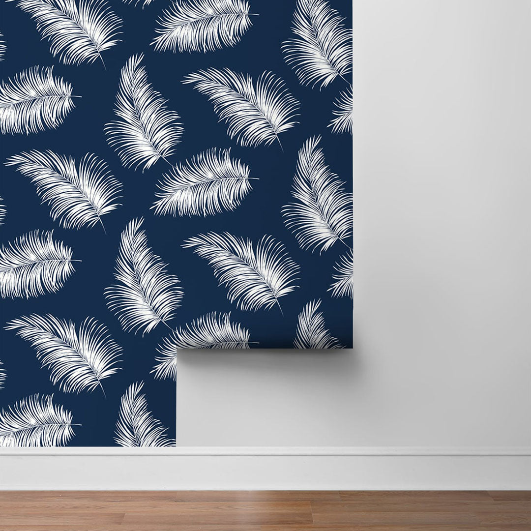 Tossed Palm Navy Blue
