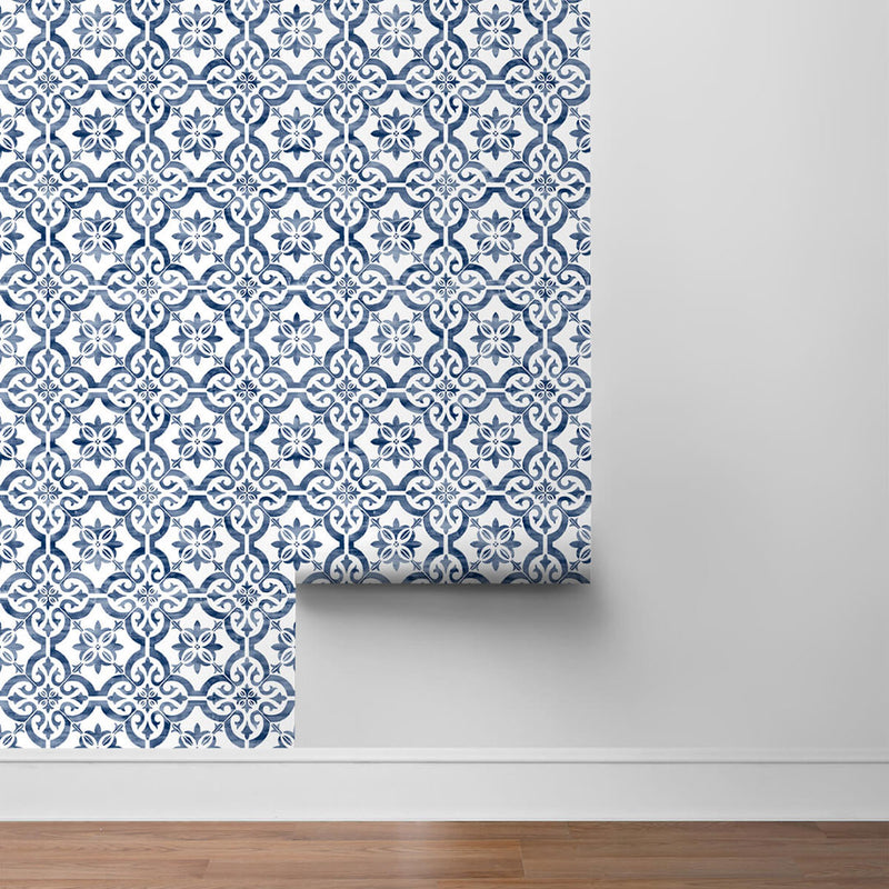 Porto Tile Peel-and-Stick Luxe Haven Wallpaper