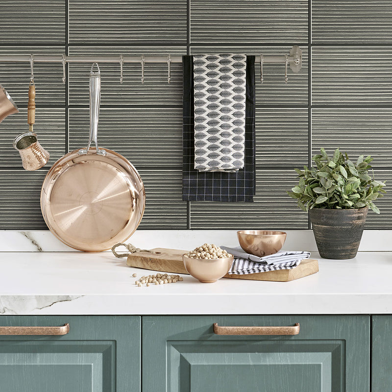 Rib Tile Peel-and-Stick Luxe Haven Wallpaper