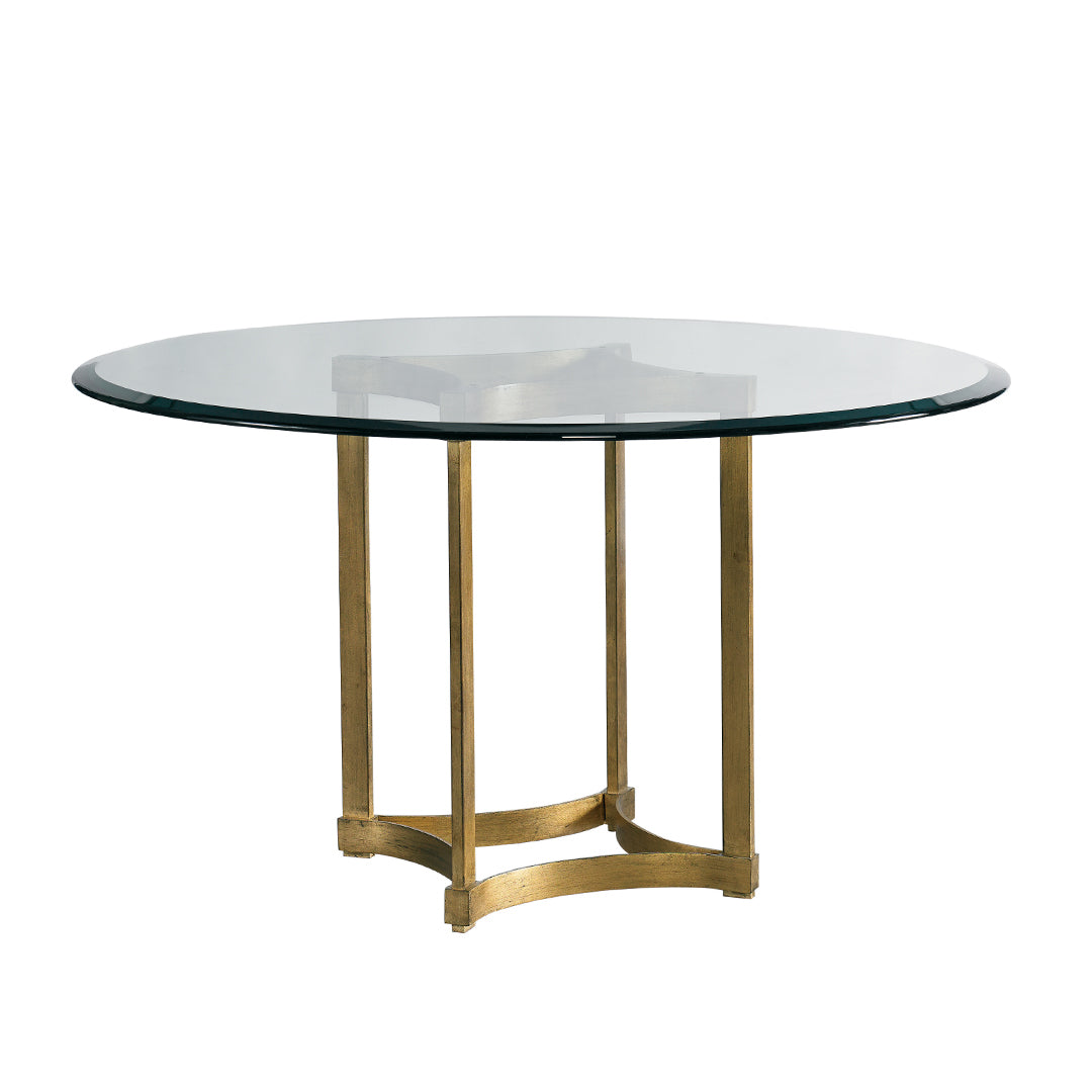 Stella Round Glass Pedestal Dining Table